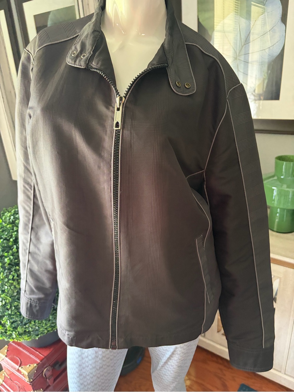 Women Brown Zip-Front Casual Jacket